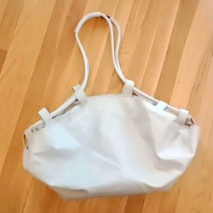 Remi Reid Cream Leather Hobo Bag